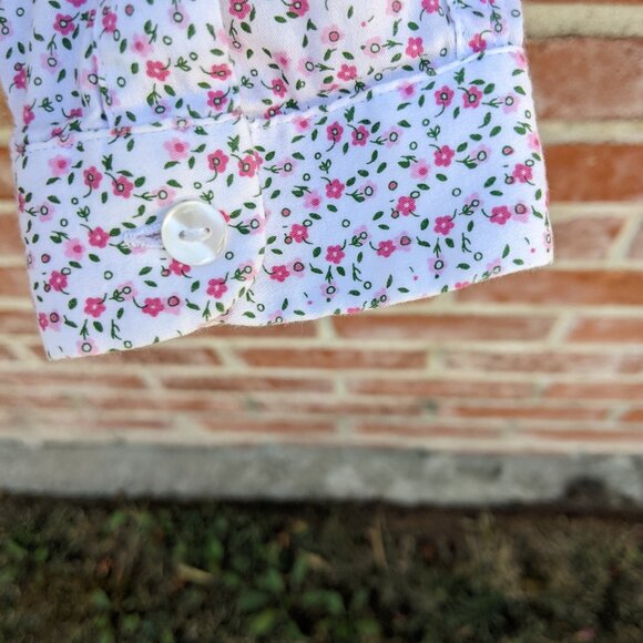 T.M Lewin Women's Feminine Romantic Button Up Top Tailored Floral Sz 10 - Picture 4 of 11